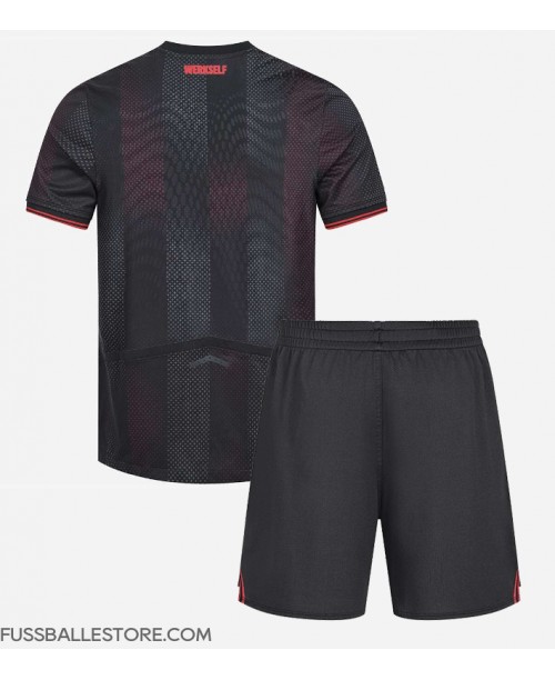 Günstige Bayer Leverkusen Heimtrikotsatz Kinder 2025-26 Kurzarm (+ Kurze Hosen)